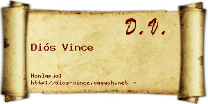 Diós Vince névjegykártya